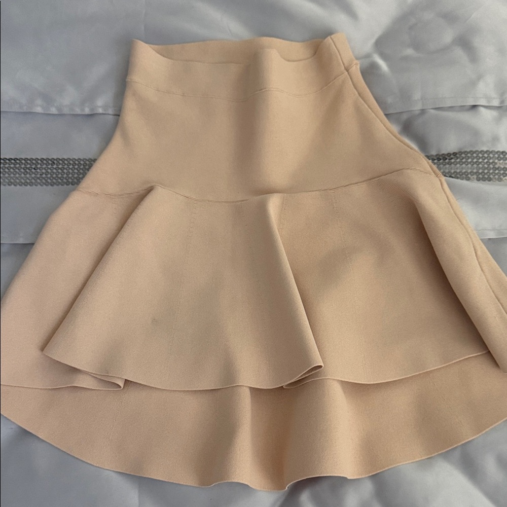 BCBGMaxAzria Tan Mini Skirt
